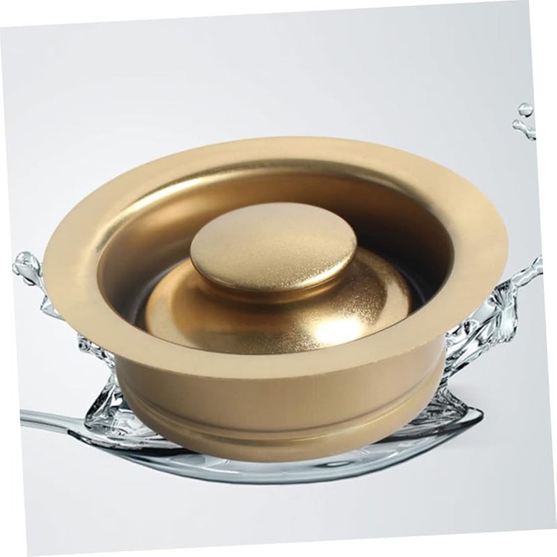 Golden Sink Stopper for Garbage Disposal Stainless Steel Flange Drain Gasket Kitchen Accessory - Image 4